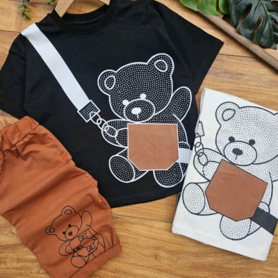 تیشرت وشلوارک پسرانه نگینی