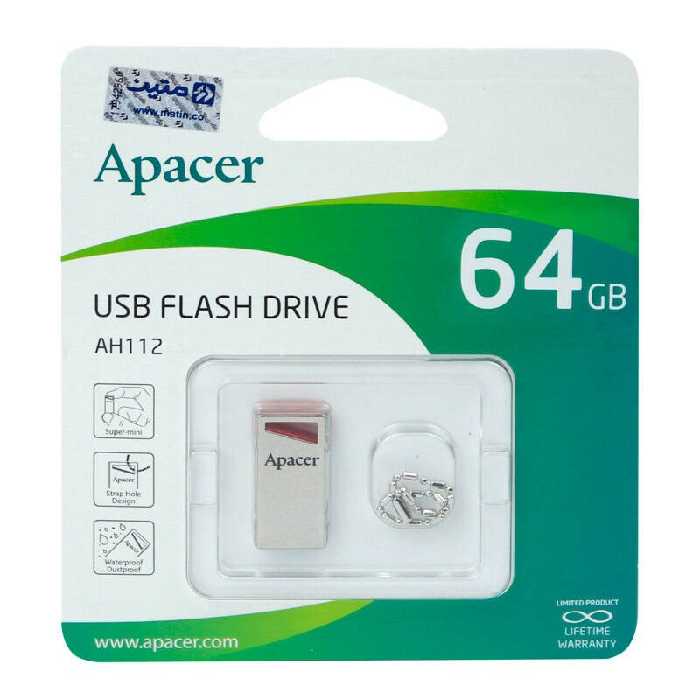 فلش مموری اپیسر مدل Ah112 ظرفیت 64 گیگابایت با گارانتی متین پک تایوان فلش 64
