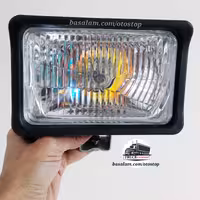 پروژکتور لامپی نور بالا و پائین با لامپ 7رنگ اسرام پایه H5 مدل لودری کوماتسو مناسب چراغ جلو ، روی گارد و دنده عقب  