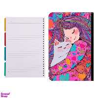 کلاسور طرح دختر و گربه کد 28 به همراه کاغذ کلاسور