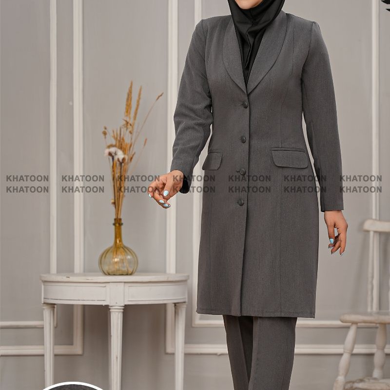ست مانتوشلوار اداری مدل یقه آرشال شارژ مجدد