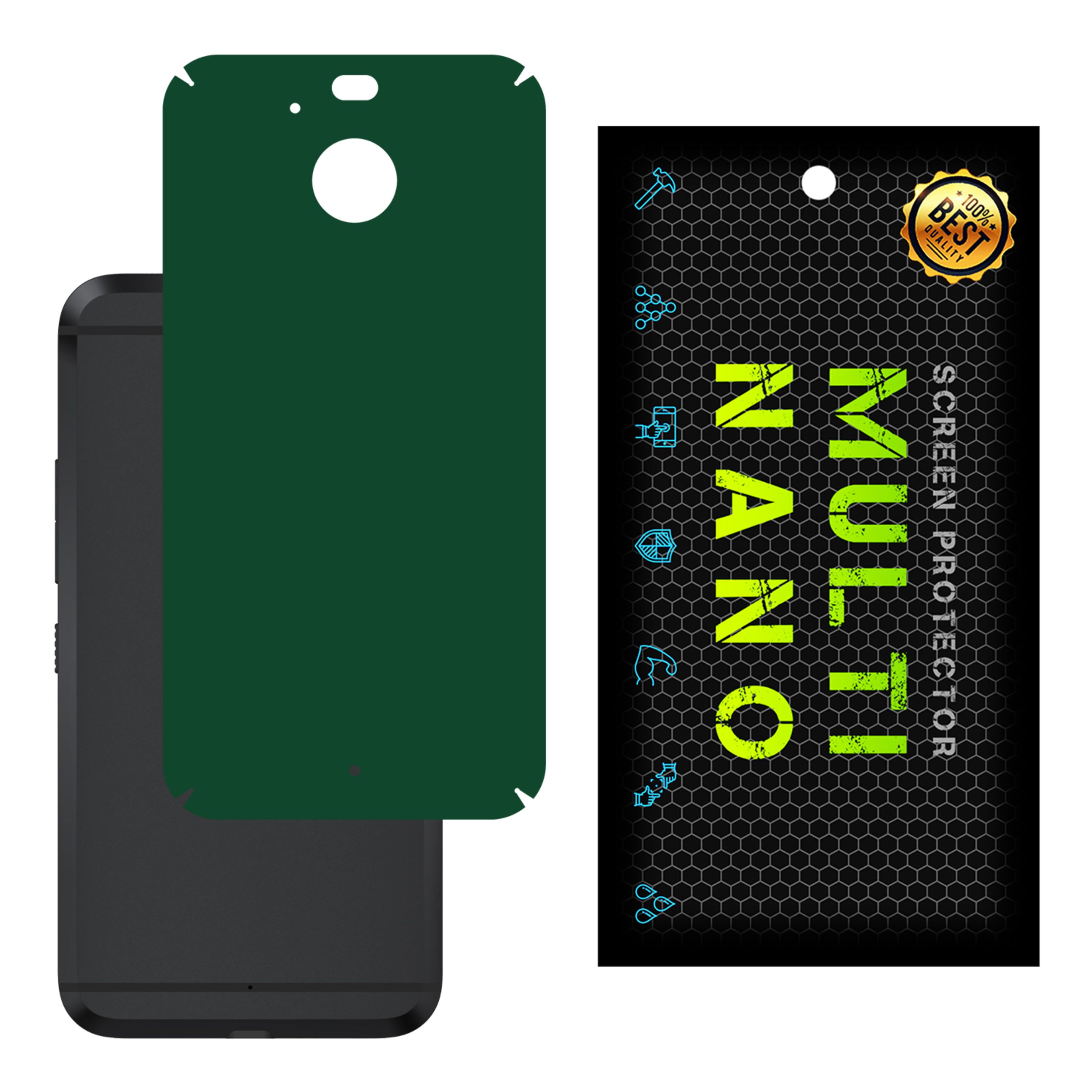 برچسب پوششی MultiNano مدل X-F1M-Green برای پشت موبایل  اچ تی سی 10 Evo