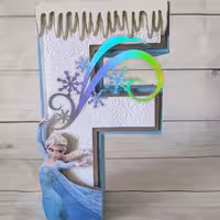 استند حروف سه بعدی تولد دستسازه دخترانه السا وآنا30cm