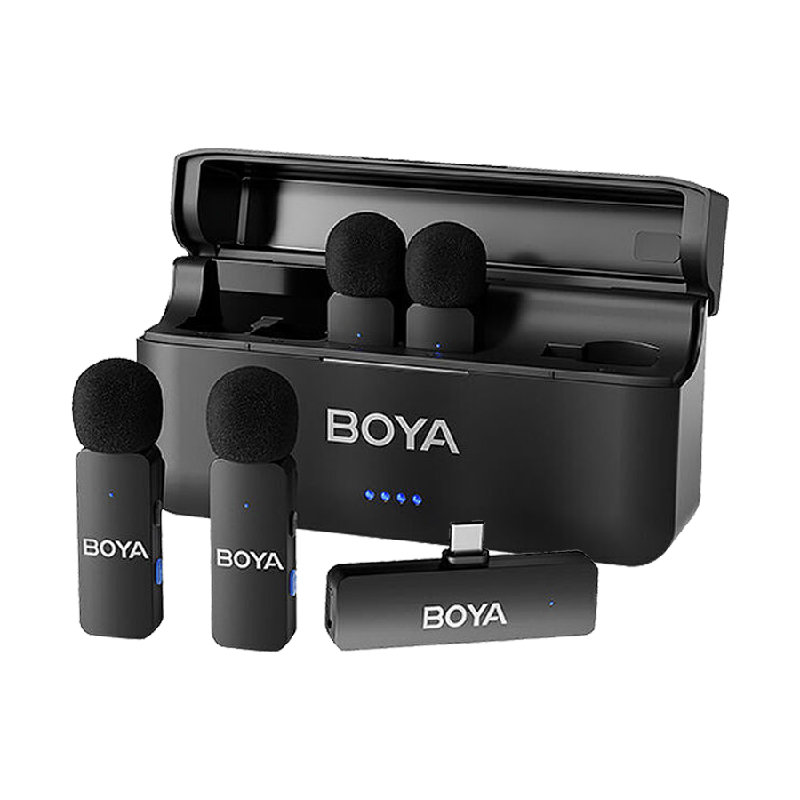 میکروفون بی سیم بویا چهارکاربره تایپ سی BOYA BY-V4U Type-C Microphone
