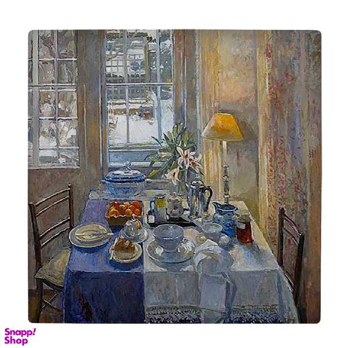 زیر لیوانی  طرح نقاشی آباژور و میز صبحانه کد 6227667_5810