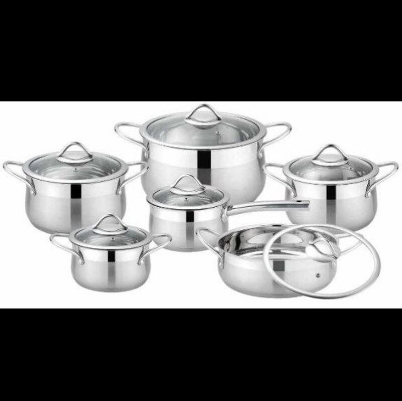 سرویس قابلمه کرکماز 12 پارچه ترکیه حکاکی شده