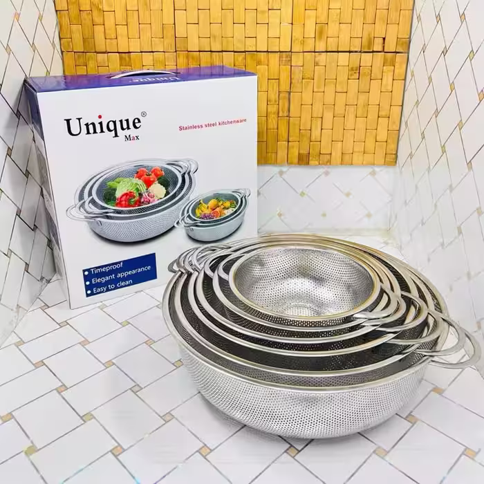 آبکش 2 دسته پانچ 6 تیکه  Unique Basket 6 pcs