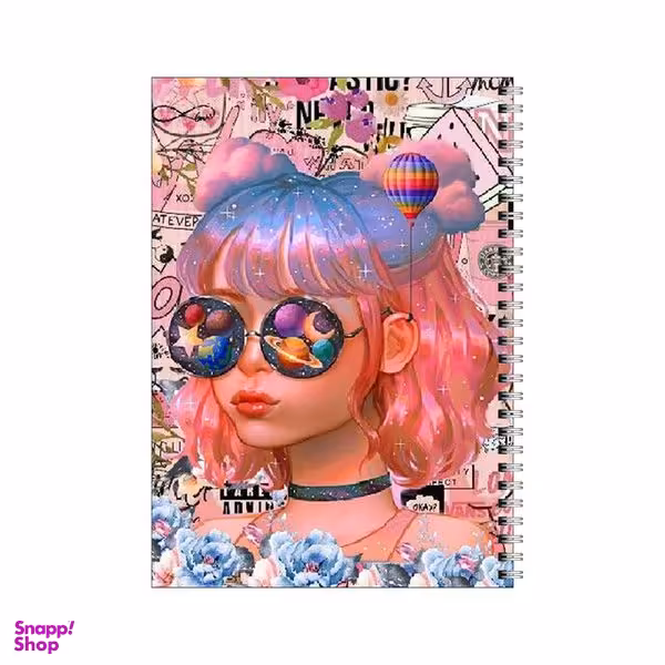 دفتر مشق 100 برگ بامبیلیپ طرح دختر کهکشانی کد 2130101