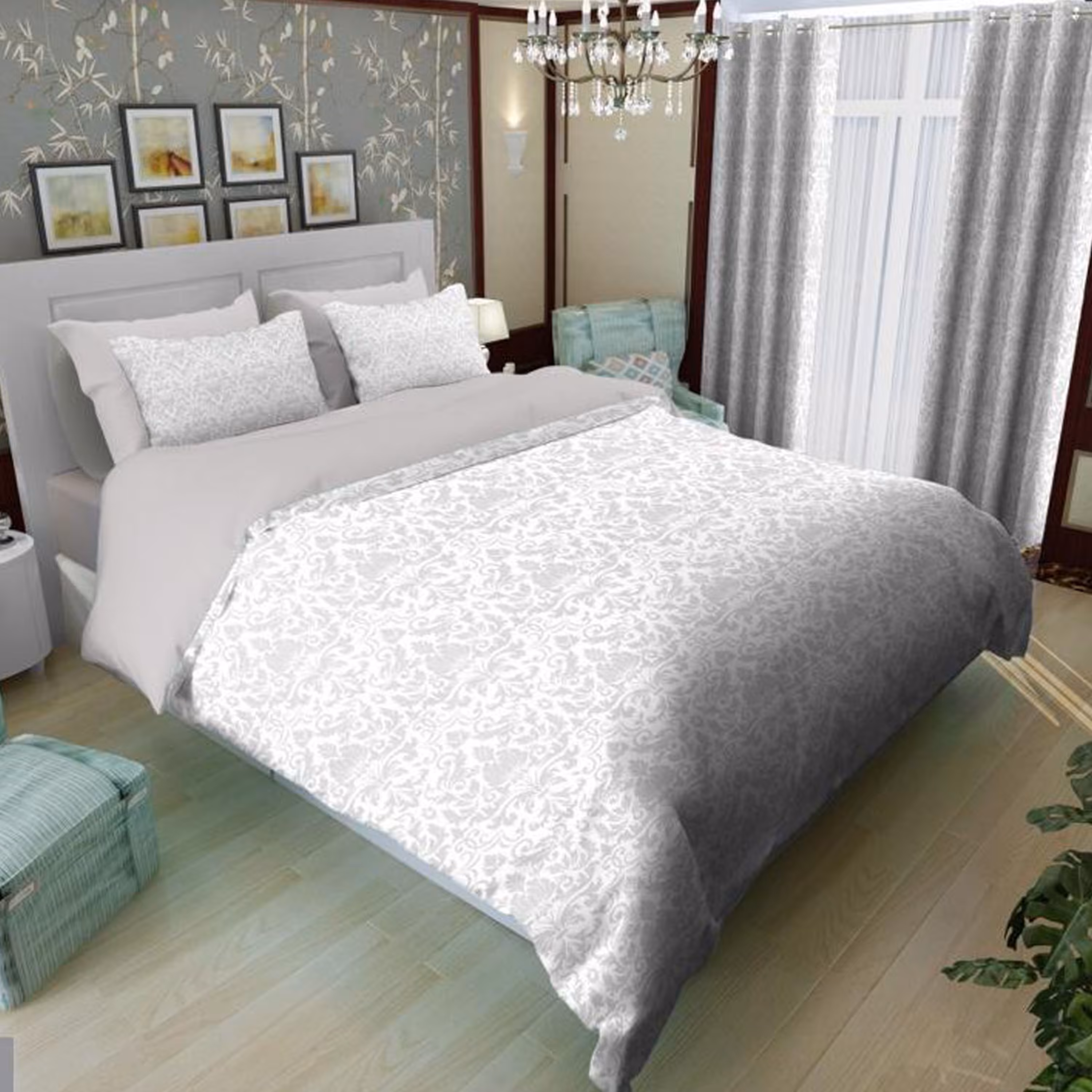 سرویس روتختی 1 نفره تنسل چاپی برندترک لند (Turk Land)  کد rs 55
