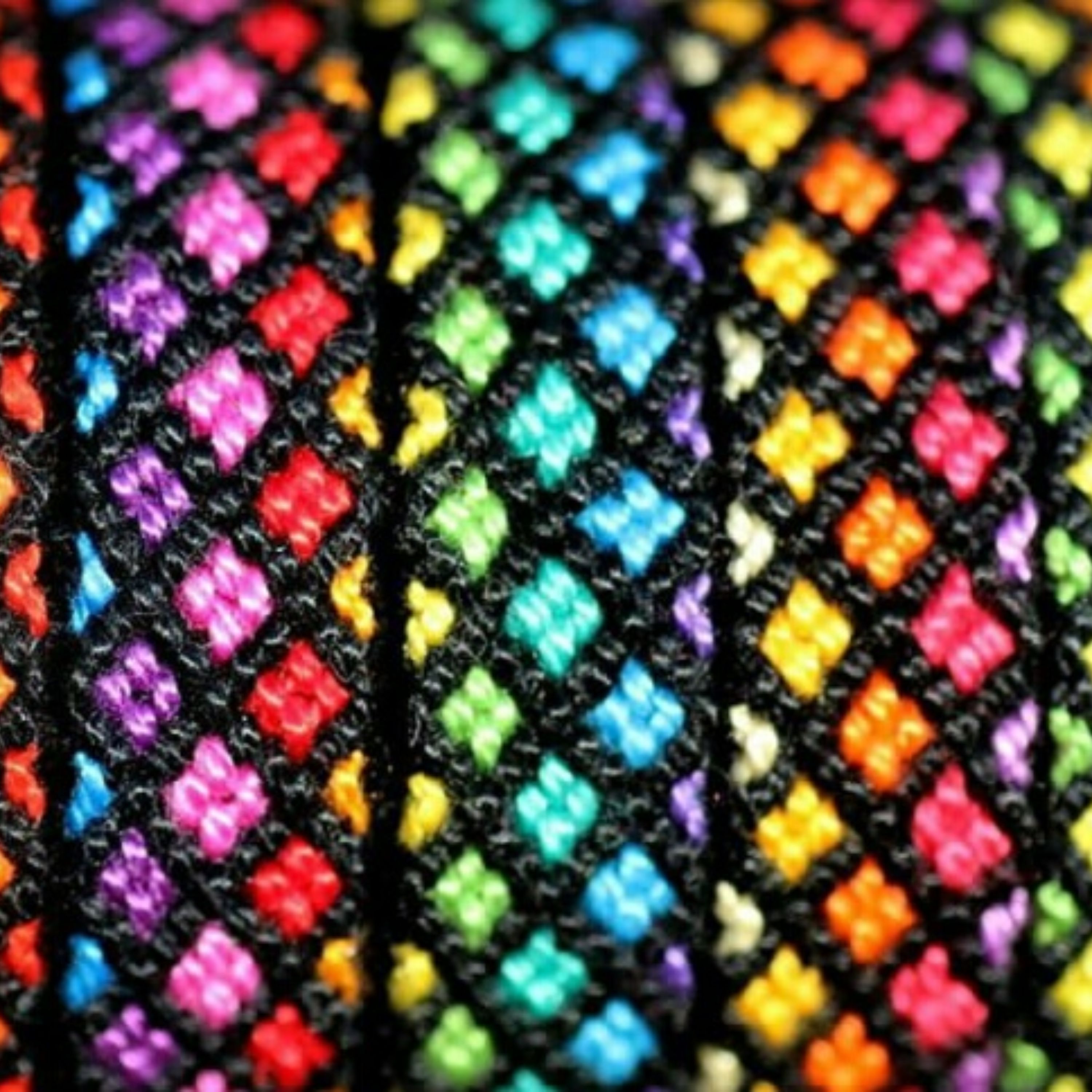 دستبند دوستی طرح چارخونه رنگی کد 78