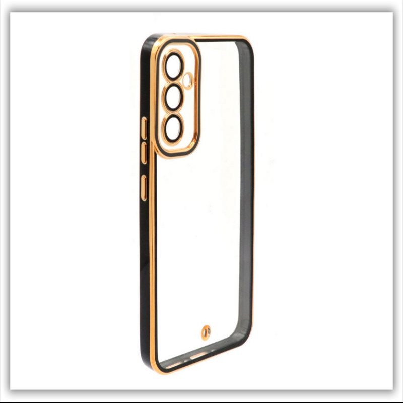 قاب الکتروپلیتینگ محافظ لنز گلس دار اورجینال Samsung A34 مشکی