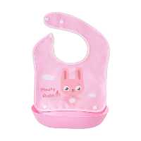 پیشبند نوزاد کاسه دار  خرگوش صورتی 