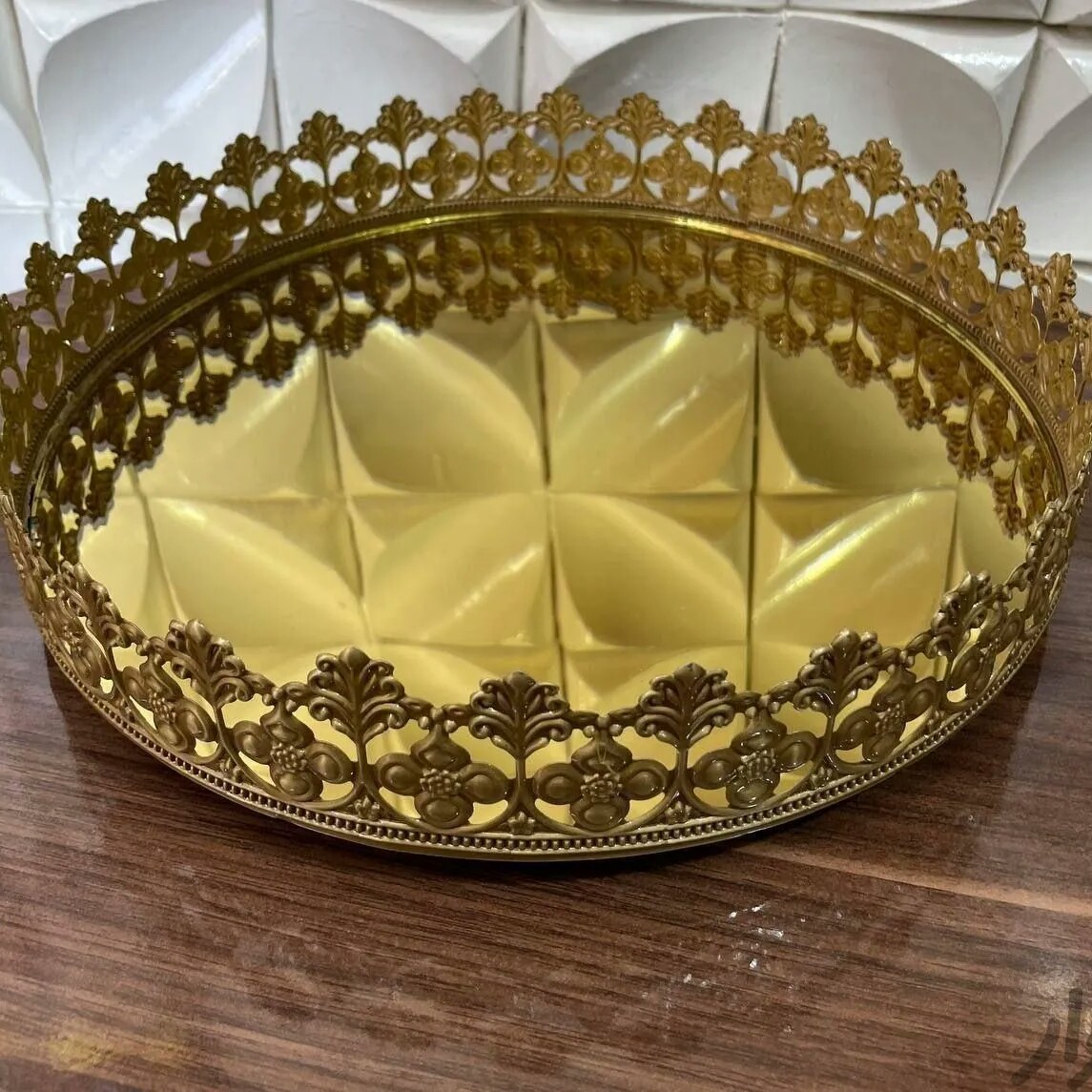 سینی گرد کف آینه 