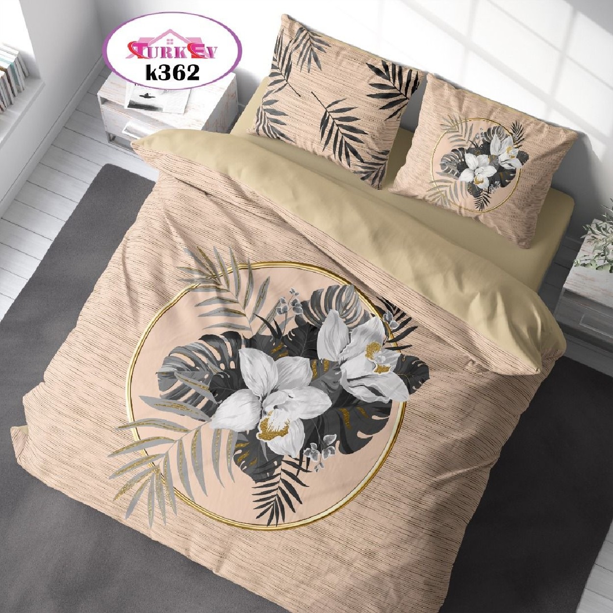 سرویس روتختی ترک إو turkev کد K-362 دونفره 6 تکه