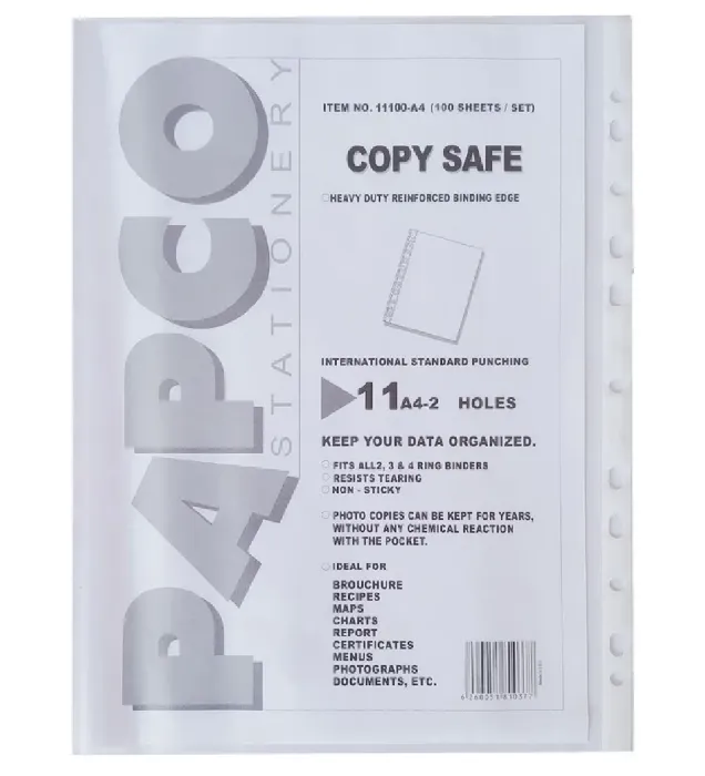 کاور کاغذ A4 پاپکو مدل 11100 بسته 100 عددی