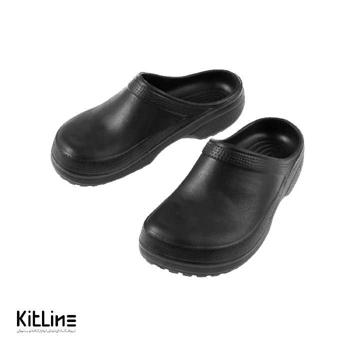 دمپایی جلو بسته پلاستیکی مشکی نیکتا