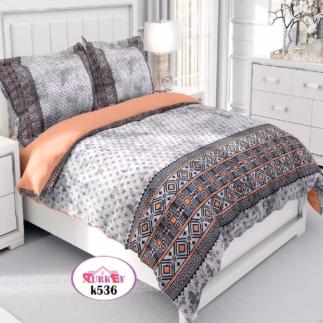 سرویس روتختی ترک إو turkev کد K-536 دونفره 6 تکه