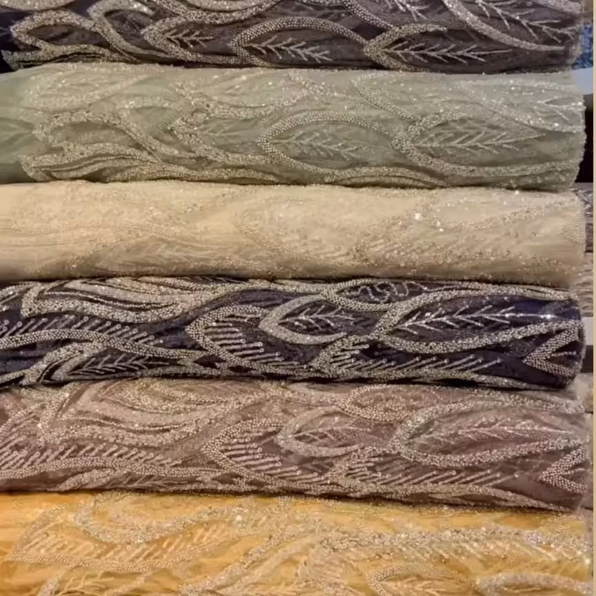 پارچه مجلسی طرح برگ