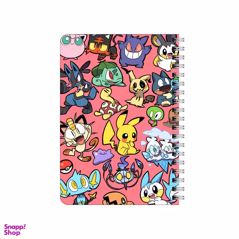 دفترچه یادداشت ۸۰ برگ بامبیلیپ مدل چوبی طرح پوکمون کد 5177126