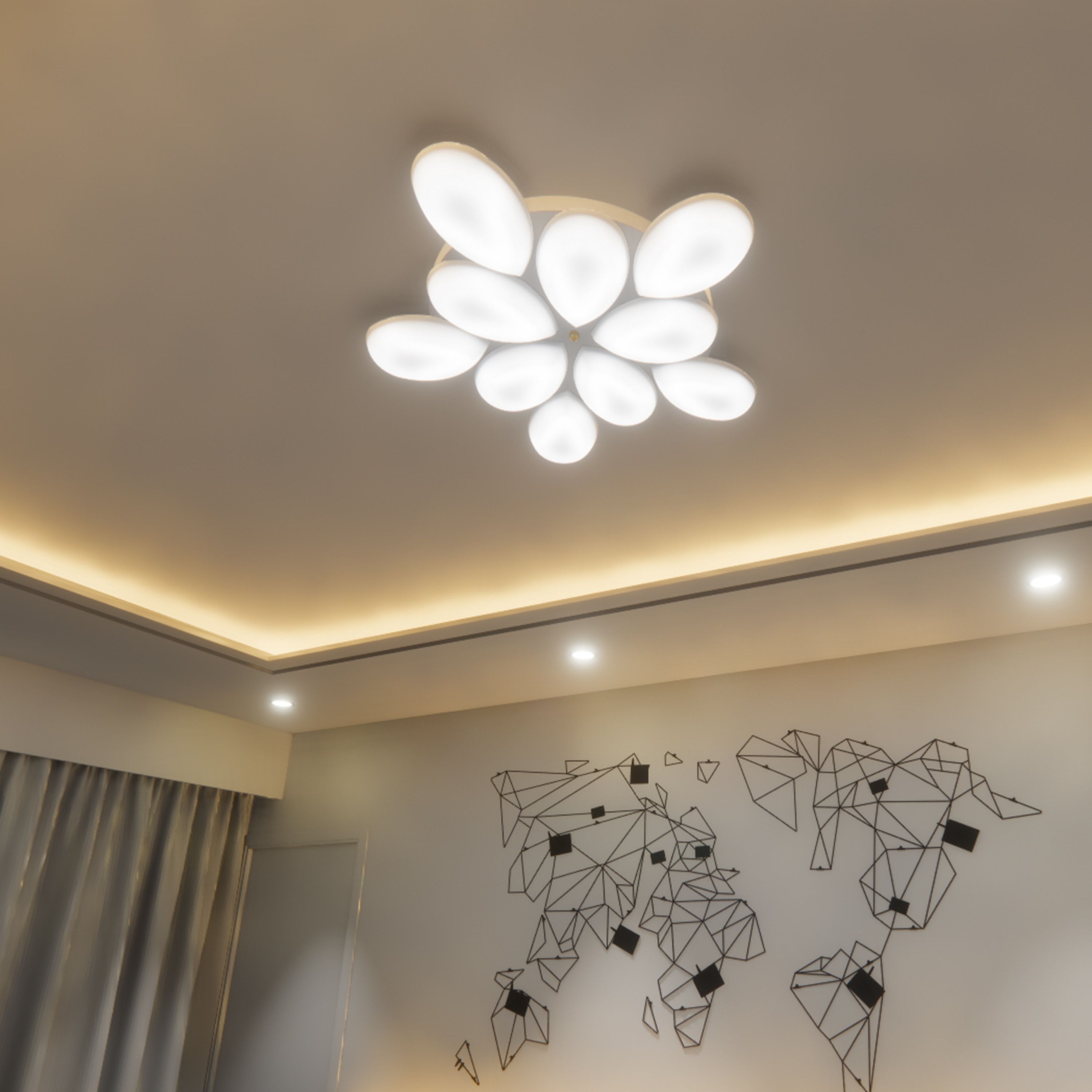 لوستر نورکیا - 10 شعله مدل یاس (کنترلی)