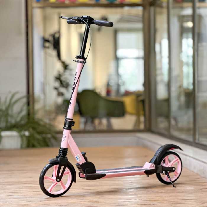 اسکوتر کودک تاشو دوچرخ رنگ صورتی کد P/PC009/SU