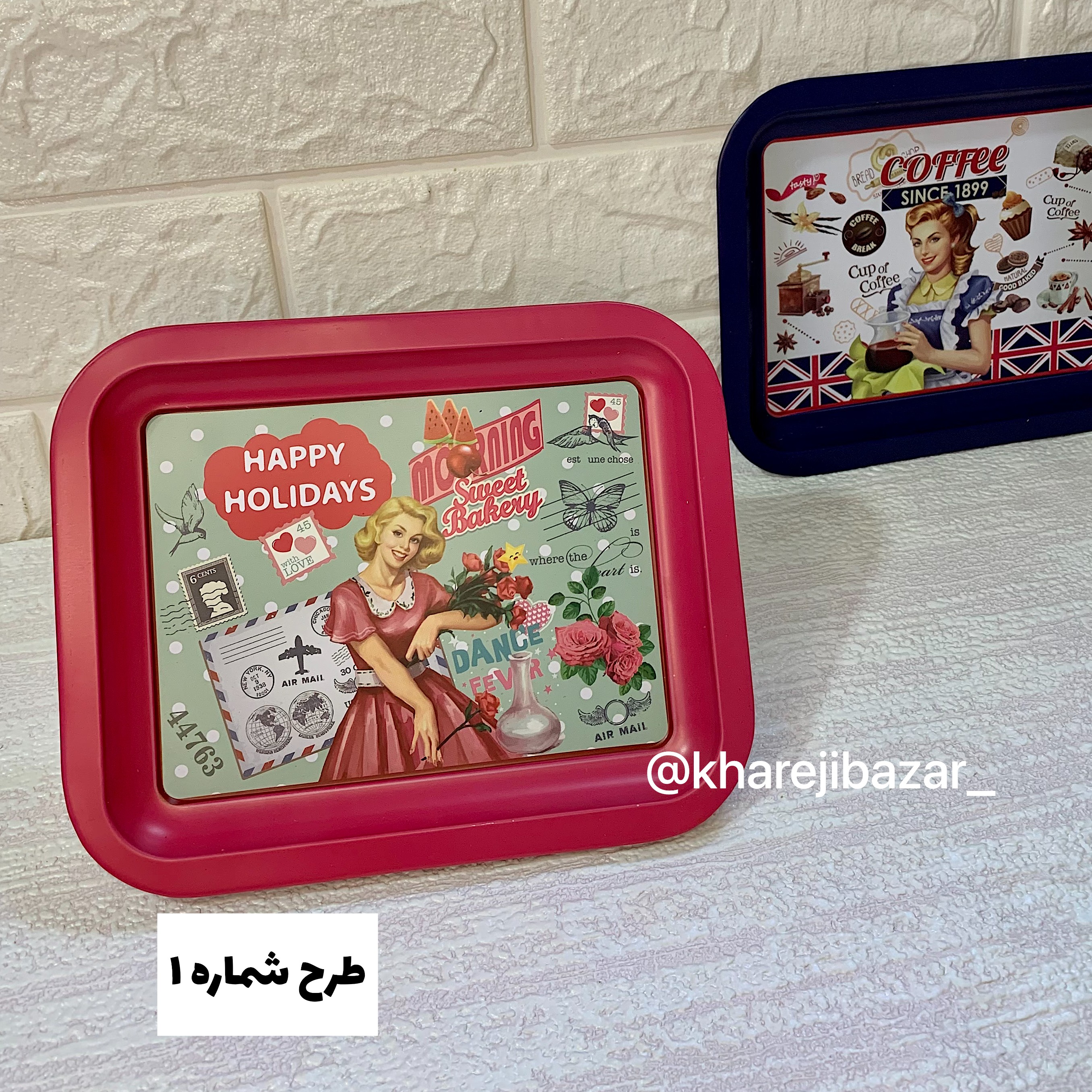 سینی فلزی کوچیک بسیار زیبا
