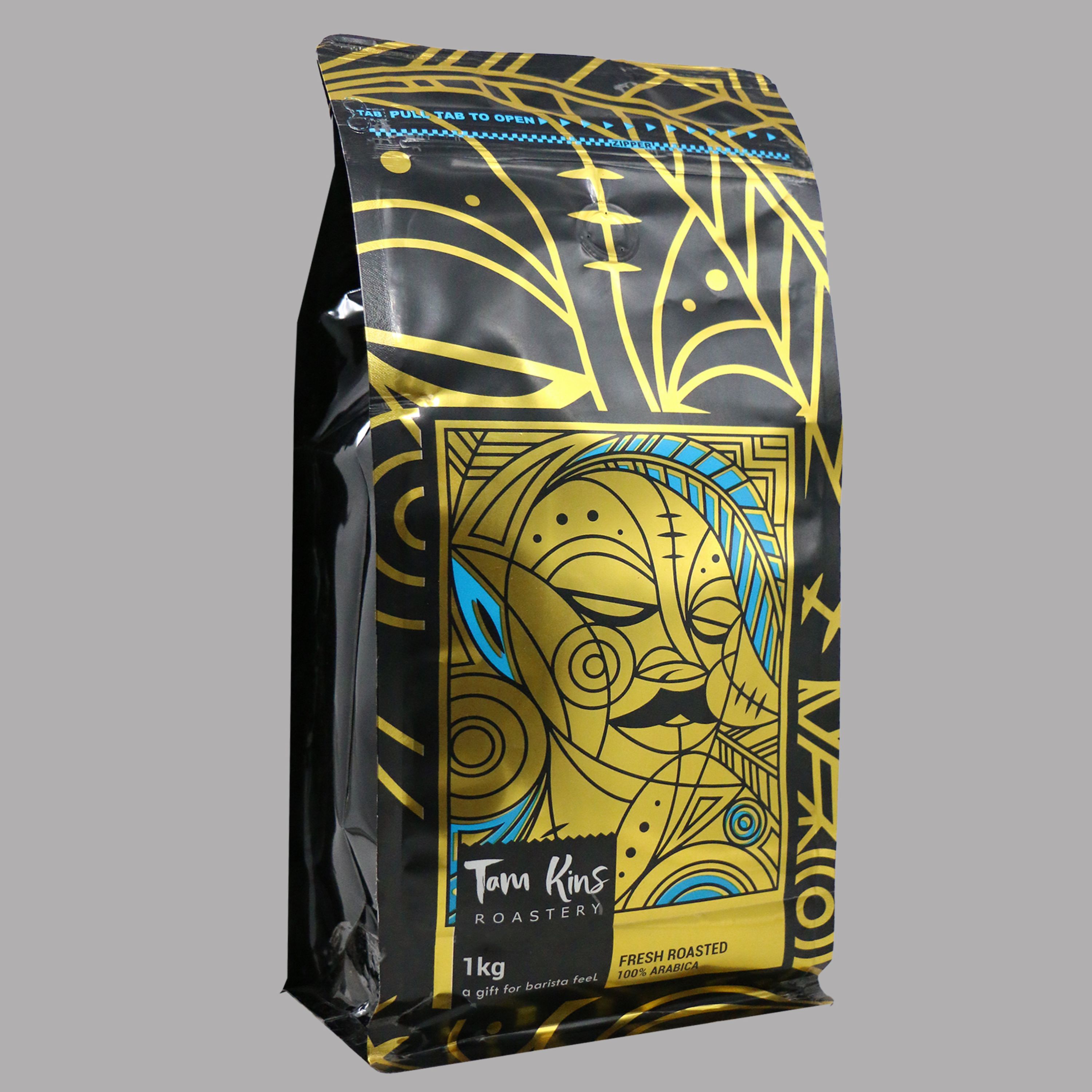 دانه قهوه عربیکا 100 درصد طلایی تام کینز