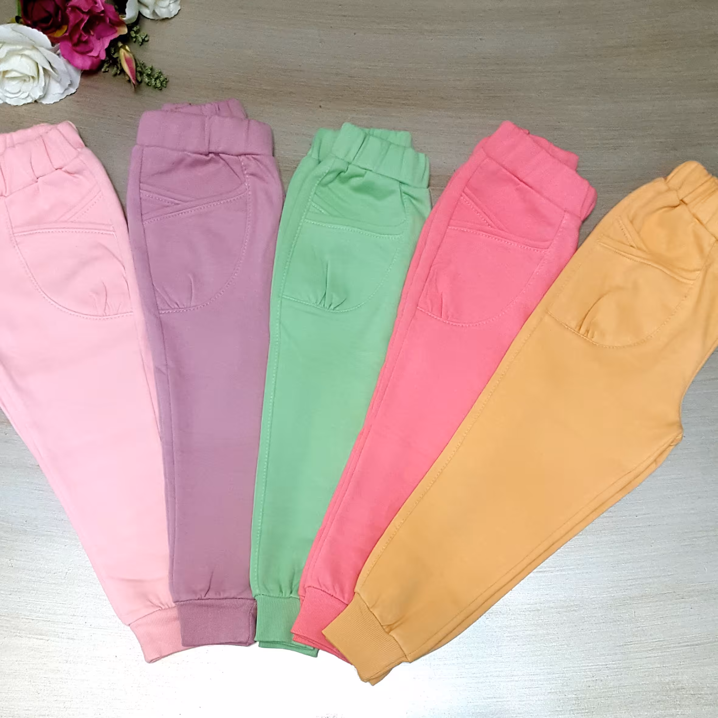 شلوار تک دخترانه ضخیم و پاییزه جنس نخ پنبه در 4 سایز