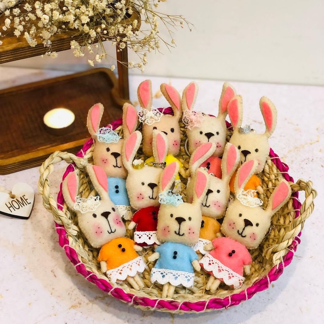 جاکلیدی  عروسکی دست دوز نمدی (سرکلیدی)