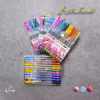 خودکار 12 رنگ ژله ای اکلیلی  با ضخامت نوک 0.7 میلی متر 