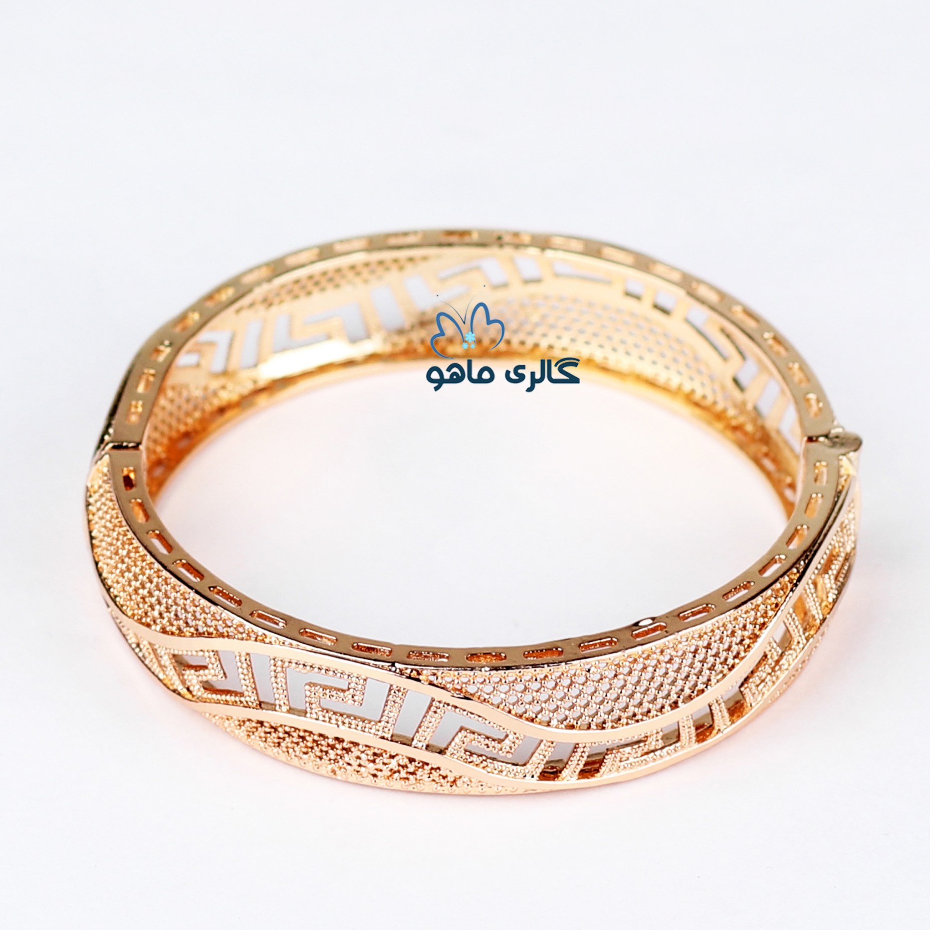 دستبند النگویی ژوپینگ مدل شبکه ای کد DAXP637-3 رنگ ثابت و ضدحساسیت