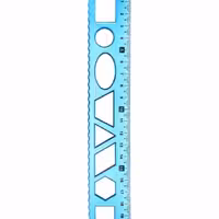 خط کش شابلون دار ژله ای قاصدک در 3 رنگ