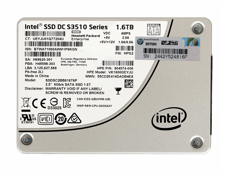 اس اس دی اینترنال اچ پی مدل Read Intensive ظرفیت 1.6 ترابایت