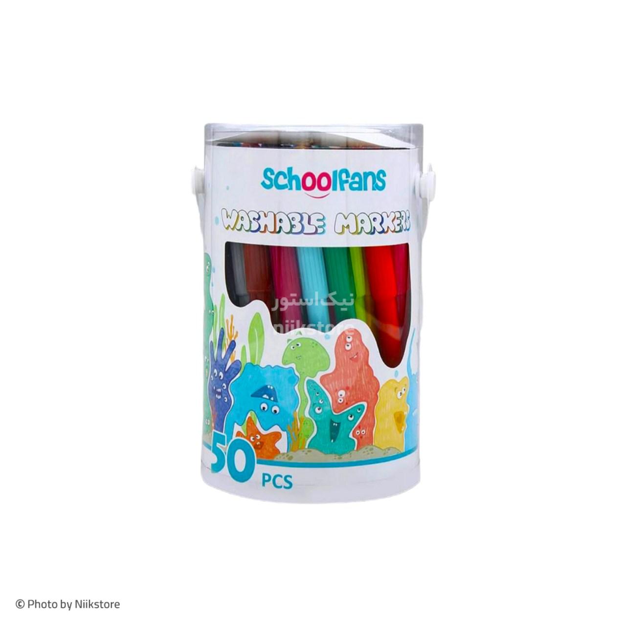 ماژیک 50 عددی 30 رنگ اسکول فنس کد 93436