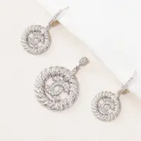 نیم ست نقره میکرو طرح Chanel  کد S-10198-10.5