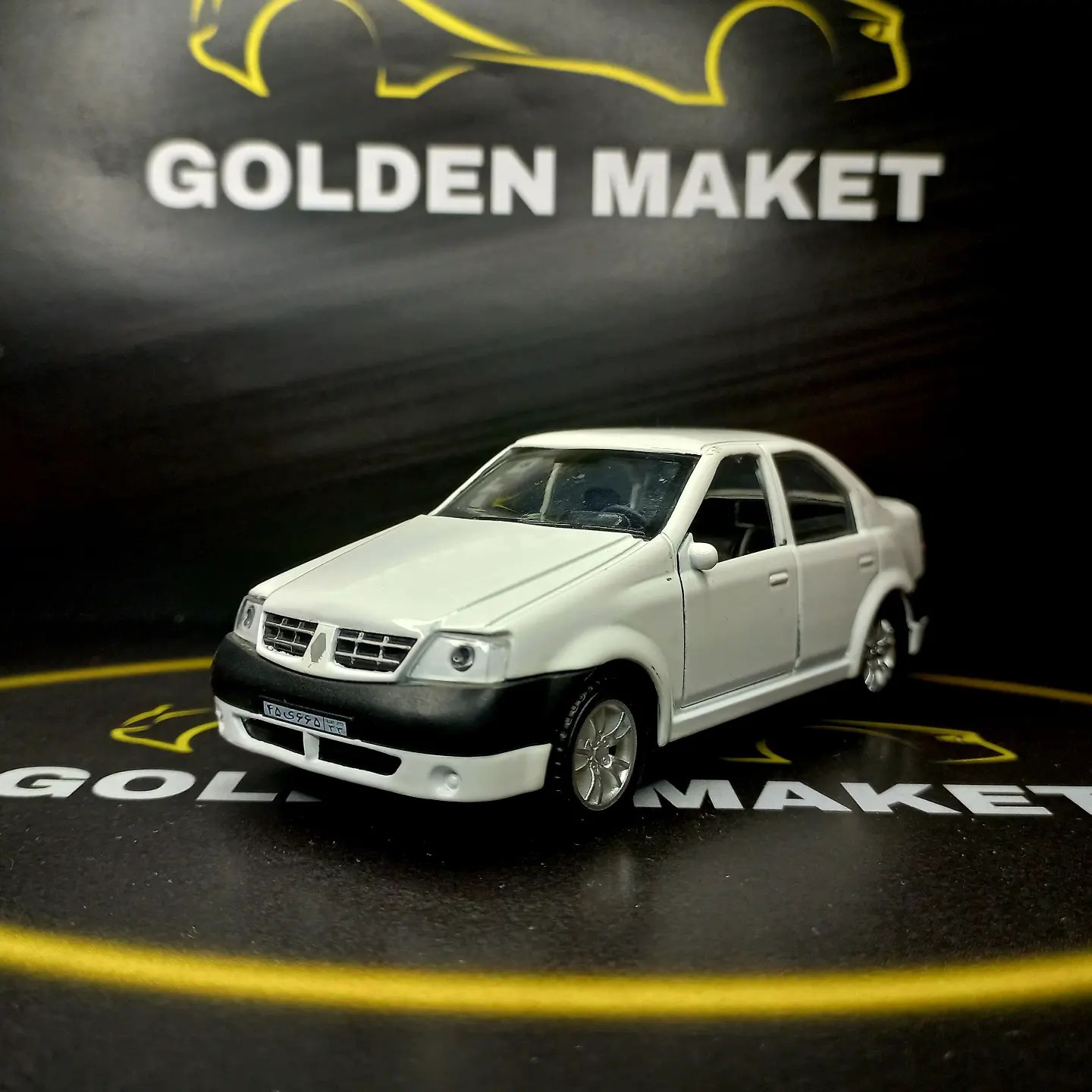 ماکت ماشین فلزی تندر پارس L90 سفید چراغ زن