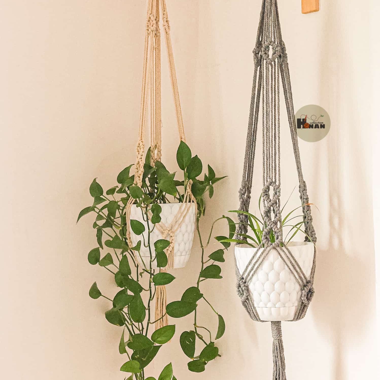 گلدان آویز مکرومه 2