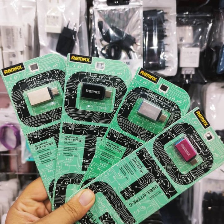 مبدل ا تی جی ریمکس  otg remax tape_c تایپ سی  رابط فلش رنگ صورتی و مشکی 