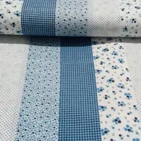 پارچه ملحفه ای  پارچه ملافه ای ستایش خطی عرض دو متری   سبز ابی