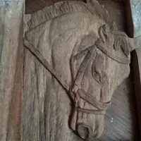 منبت روی چوب گردو، تابلو  حدود20 در 10