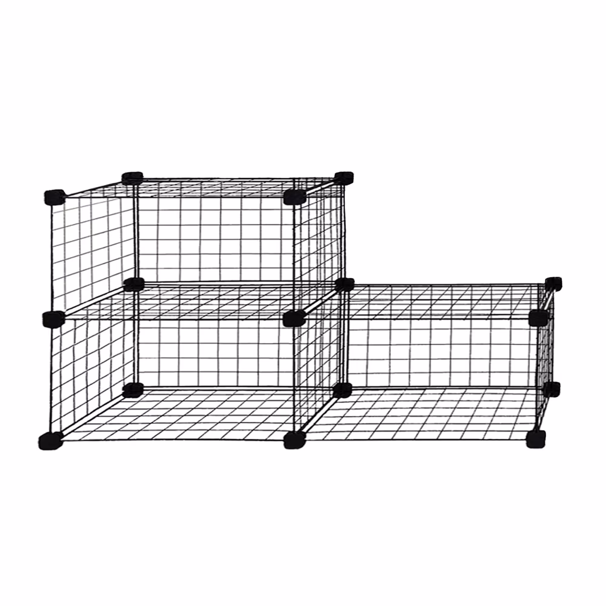 ست قفسه مشبک مدل پله ای دو طبقه سایز 48x32(ارسال پس کرایه و به عهده مشتری)
