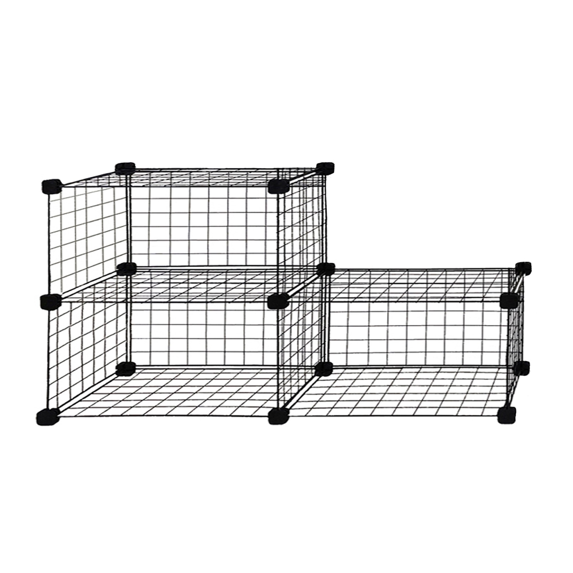 ست قفسه مشبک مدل پله ای دو طبقه سایز 48x32(ارسال پس کرایه و به عهده مشتری)