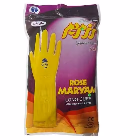 دستکش آشپزخانه ساق بلند رزمریم سایز لارج