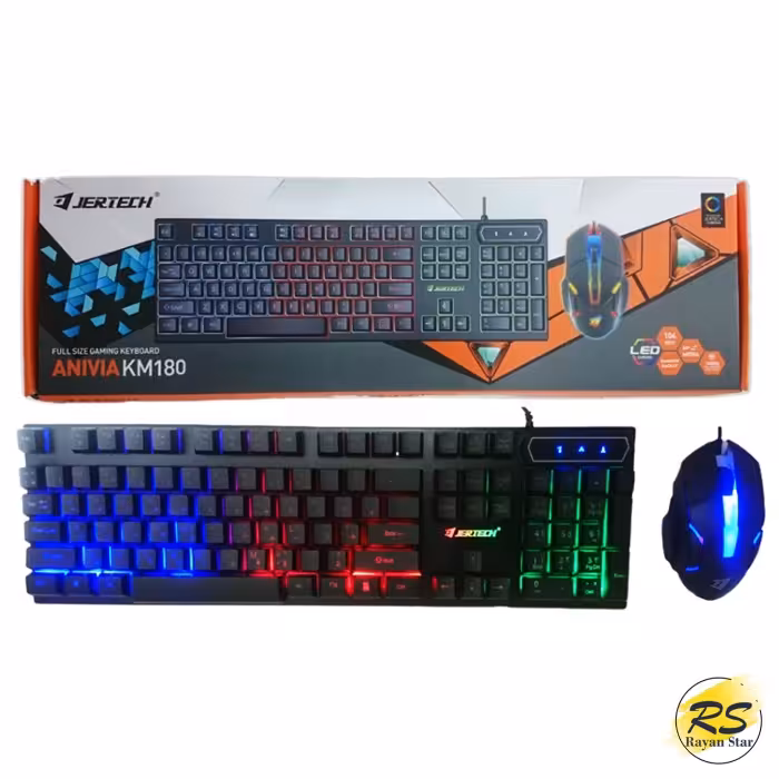 کیبورد و ماوس گیمینگ جرتک مدل Jertech ANIVIA KM180