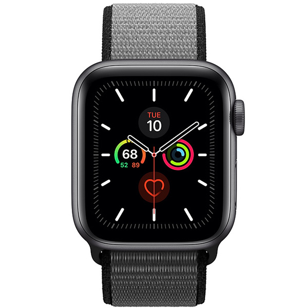 سری 5 اسپرت مردانه 44 میلیمتری Space Gray Aluminum Case with Anchor Gray Sport Loop - Hiapple.ir