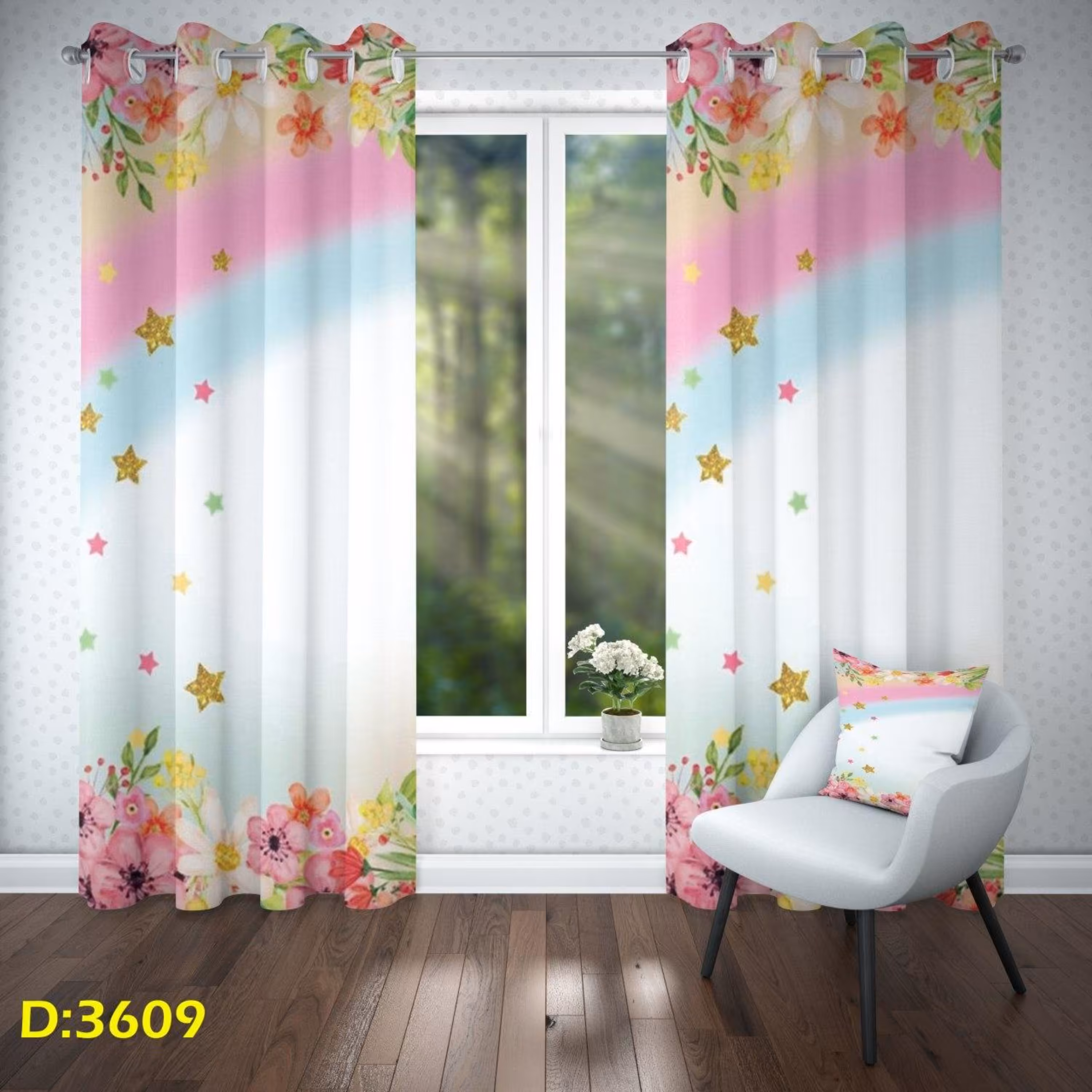 پرده تصویری رنگین کمان - کد 3609