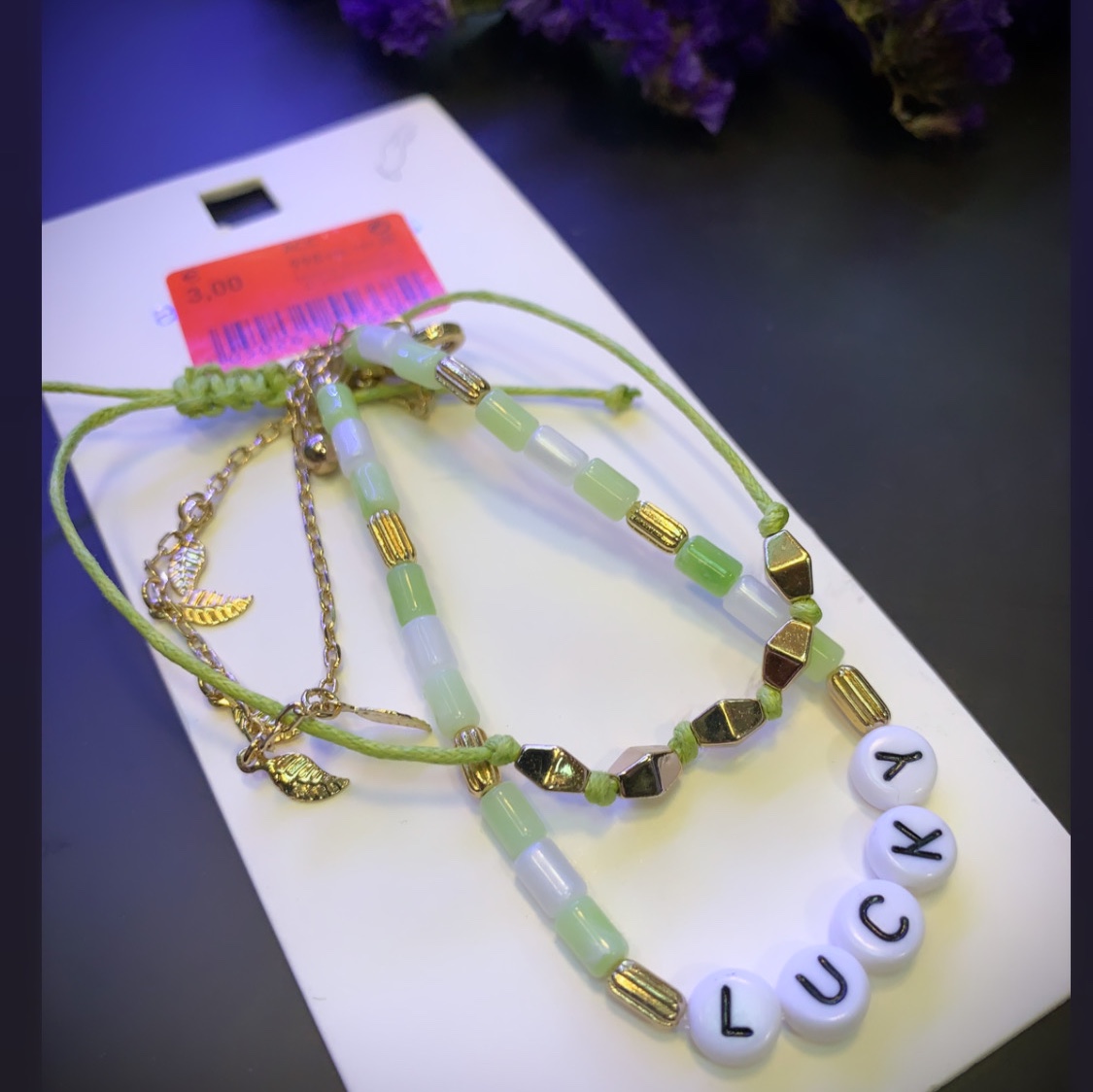 پک دستبند سه عددی سبز 