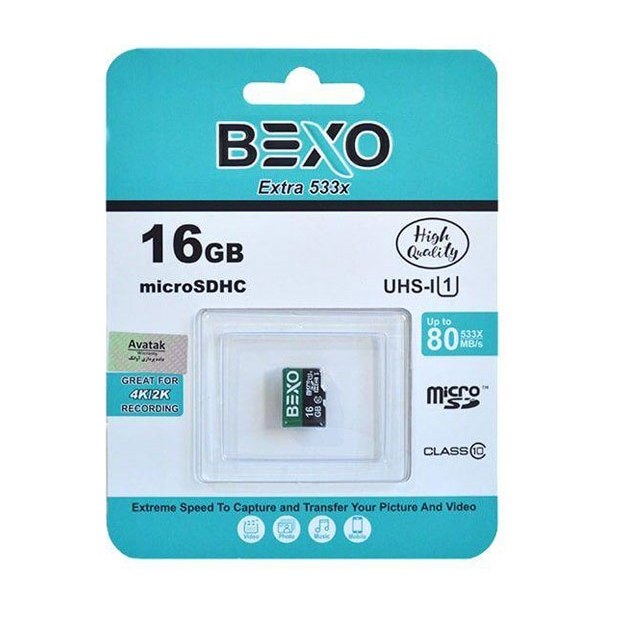 مموری میکرو 16GB C10 UHS1-U1 80 MB بکسو