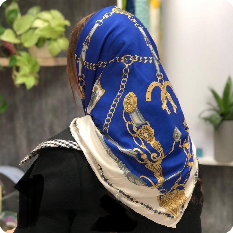 روسری ابریشم تویل قواره 90