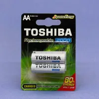 باطری قلمی شارژی توشیبا اورجینال TOSHIBA 2000 mAH AA کارت دو عددی باتری شارژی 